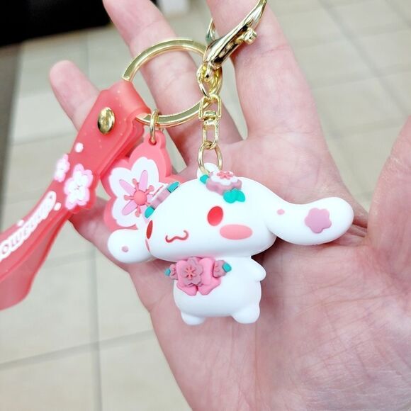 Brand New Sanrio Cinnamoroll Pink Sakura Keychain - Picture 2 of 4